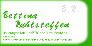 bettina muhlsteffen business card